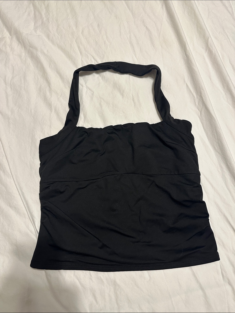 Black Halter Tank Top - Picture 2 of 3